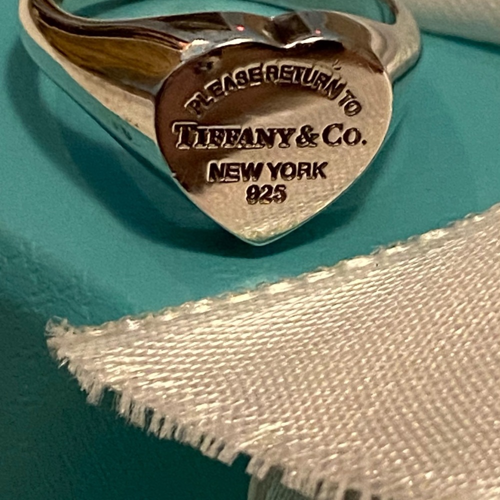 Tiffany & Co. Silver Heart Signet Ring